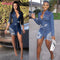 Shredded denim dress denim casual dress - ROUTINE FASHION
