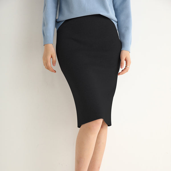 Knitted skirt wrap hip skirt - ROUTINE FASHION