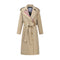 Stripes double-breasted trench coat British slim waist trench coat - ROUTINE FASHION
