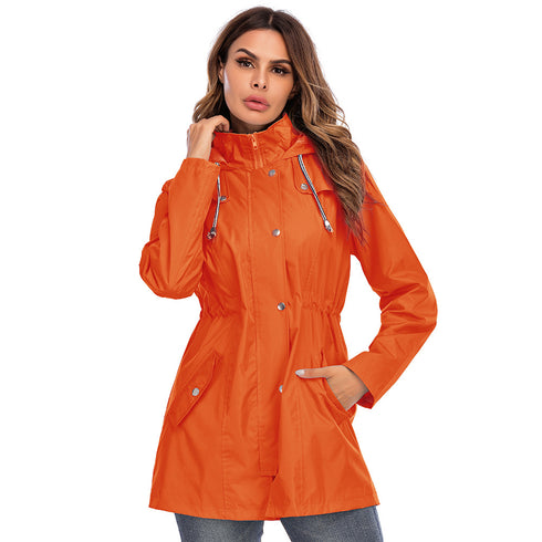 Waterproof zipper raincoat jacket - ROUTINE FASHION