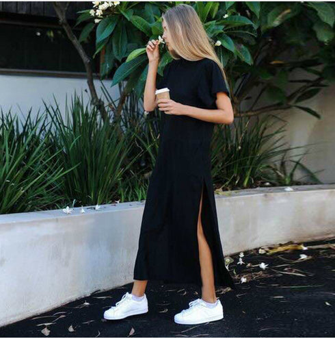 Casual Black Long Dresses - ROUTINE FASHION