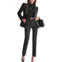 Women Set New Striped Blazer Slim Pants - ROUTINE FASHION