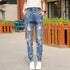 Fashionable Simple Loose Drawstring High Waist Jeans For Women - ROUTINE FASHION