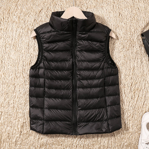 Lightweight down jacket women's Vest Short Size Large - ROUTINE FASHION