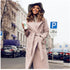 Lapel tie women woolen coat - ROUTINE FASHION