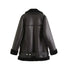 Jacket Tops Women's Trendy Belt PU Leather Jacket - ROUTINE FASHION