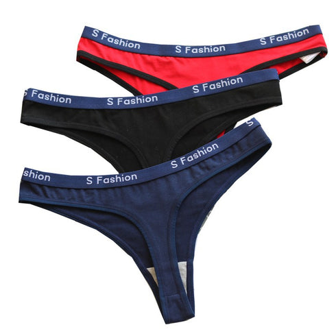 Women's cotton thong panties - ROUTINE FASHION