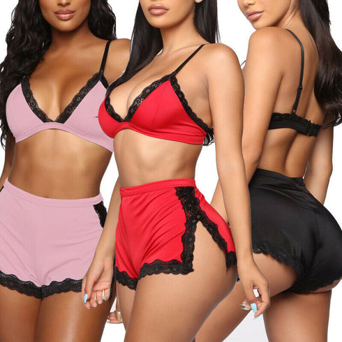 Women Sexy Sleepwear Lingerie Lace Bra - ROUTINE FASHION