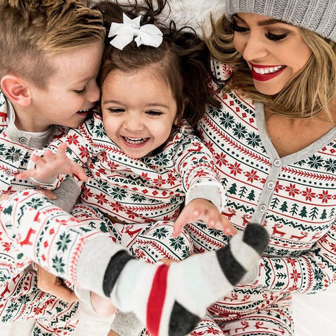 Christmas Pajamas Family Matching New Year Father Mother Kids Baby Look Clothes Set Dad Mom And Daughter Son Pyjamas Outfit - ROUTINE FASHION