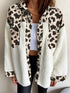 Ladies Fleece Jacket Leopard Print Plush - ROUTINE FASHION