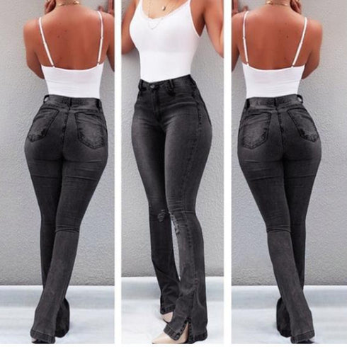 High waist flared jeans - ROUTINE FASHION