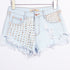 Denim high waist shorts - ROUTINE FASHION