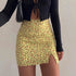 Floral split-fork skinny A-line skirt - ROUTINE FASHION