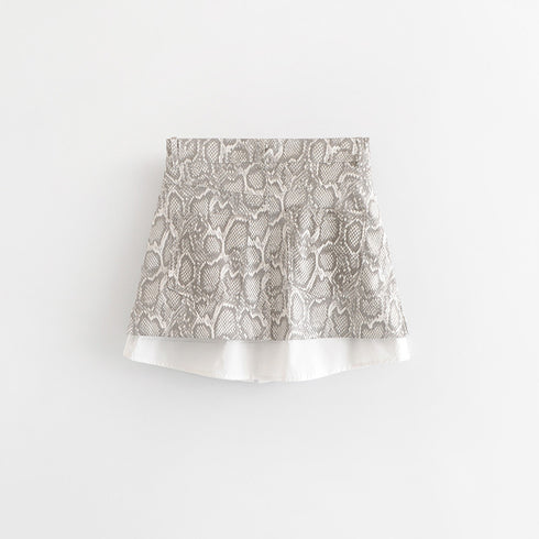 Snake pattern a-line skirt skirt - ROUTINE FASHION