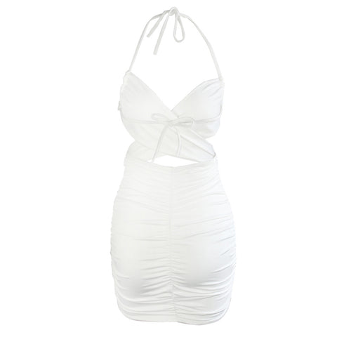 Halter lace wrap hip skirt - ROUTINE FASHION