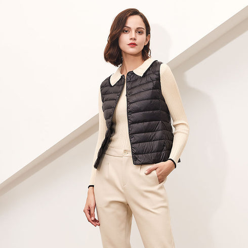 New women's lightweight down vest - ROUTINE FASHION