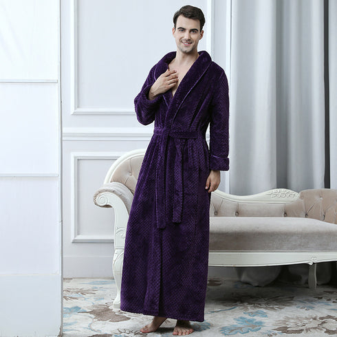 Thick waist velvet bathrobe - ROUTINE FASHION