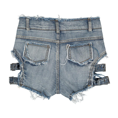 High waist denim shorts - ROUTINE FASHION