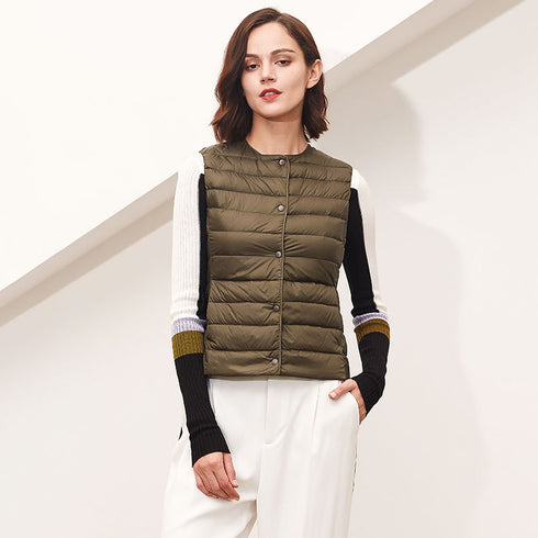 New women's lightweight down vest - ROUTINE FASHION