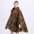 Leopard Print Big Hair Leader Mouth Cardigan Cape Women - ROUTINE FASHION