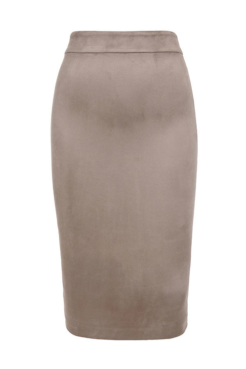 Deer Velvet Leather Skirt - ROUTINE FASHION