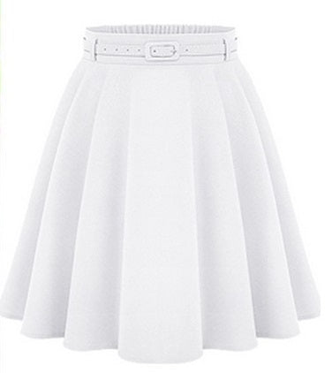 Solid color A-line skirt - ROUTINE FASHION