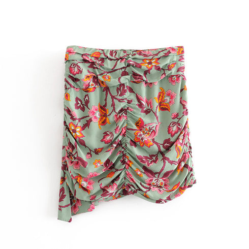 Printed pleated mini skirt - ROUTINE FASHION