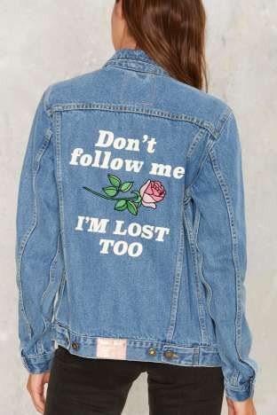 Monogrammed denim jacket - ROUTINE FASHION