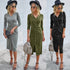 Pure Color Knitted Women's Dress - ROUTINE FASHION