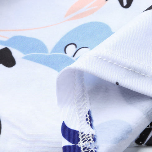 Printed pregnant women split beach swimsuit - ROUTINE FASHION