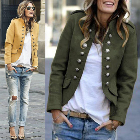 Fashion Button Blazer - ROUTINE FASHION