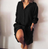 2022 Loose Mid Length Shirts Women Dress Cover-ups Tunics For Mini Dress - ROUTINE FASHION