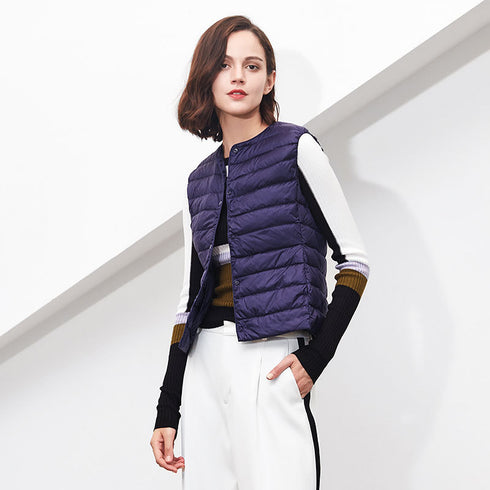New women's lightweight down vest - ROUTINE FASHION