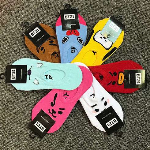 Cartoon boat socks men and women socks shallow mouth socks cotton thin section invisible socks - ROUTINE FASHION
