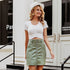 Leather skirt short skirt solid color skirt - ROUTINE FASHION