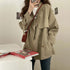 Khaki Trench Coat For Women British Style Small Short Thin Coat - ROUTINE FASHION
