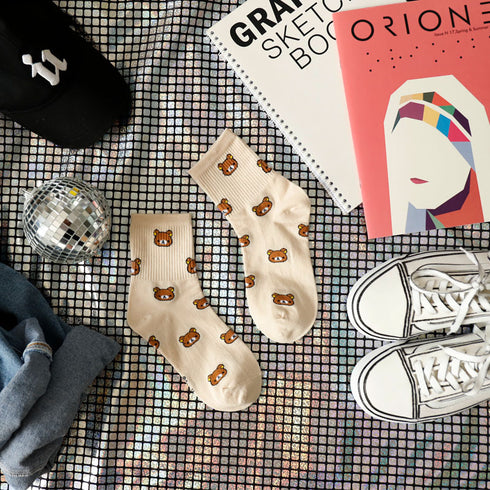 Cartoon socks women tube socks - ROUTINE FASHION