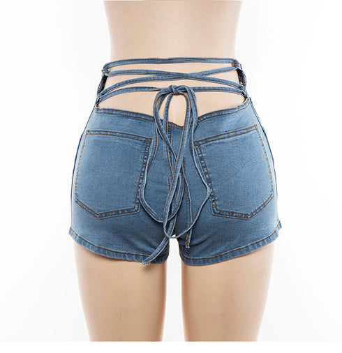 High waist denim shorts - ROUTINE FASHION