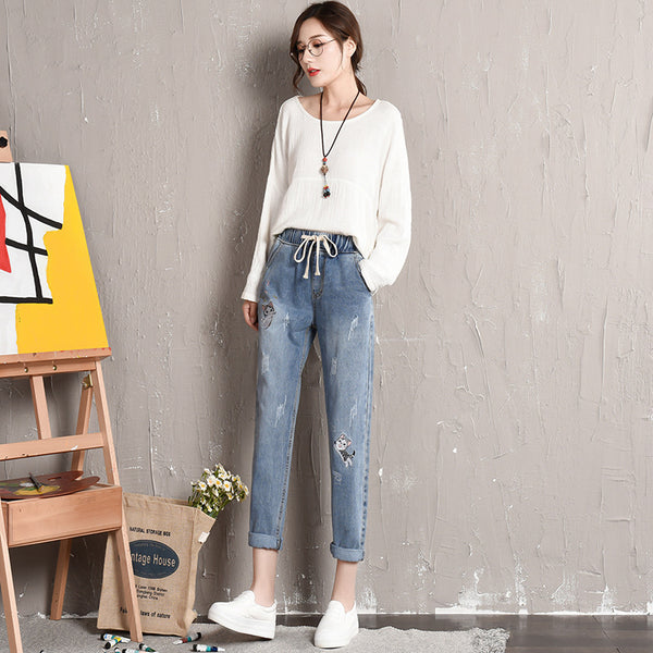 Women's Fashion Slim Fit Straight Jeans - ROUTINE FASHION