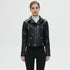 Women's leather short jacket - ROUTINE FASHION