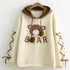 Women Kawaii A Bear Cap Hoodies Sweatshirt Harajuku Tops - ROUTINE FASHION