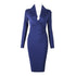 V-neck Tight Wrap Hip Temperament Party Auto Show Host Dress - ROUTINE FASHION