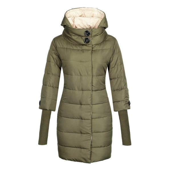 Winter Jacket Women Hooded Cotton Parka Long Coat Plus Size - ROUTINE FASHION