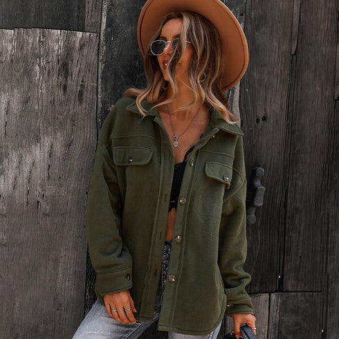 Fleece Jacket Light Weight Soft Top - ROUTINE FASHION