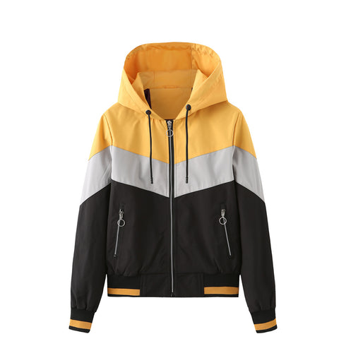 Ladies Thin Windbreaker Hooded Jacket Women Outdoor Raincoat - ROUTINE FASHION