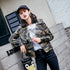 Lapel Short Camouflage Leather Bomber Jacket - ROUTINE FASHION