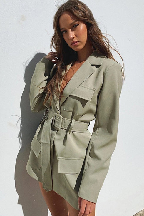 Sexy v-neck stylish blazer - ROUTINE FASHION