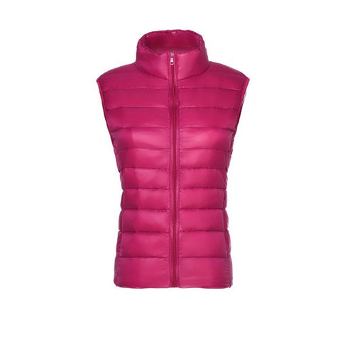 Stand-up Collar Lightweight Down Jacket Women's Vest - ROUTINE FASHION