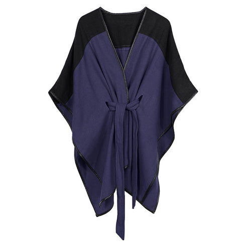 Belt cashmere cape - ROUTINE FASHION