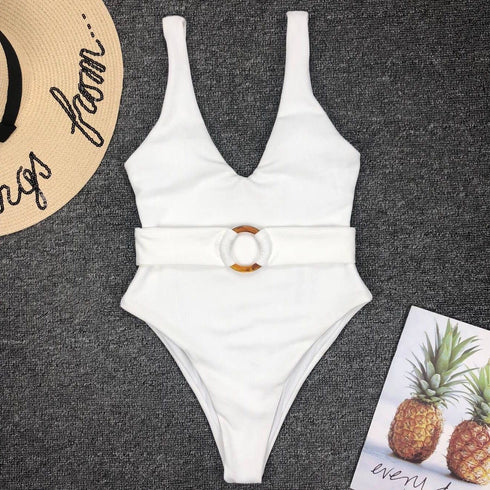 Women White Swimsuit - ROUTINE FASHION